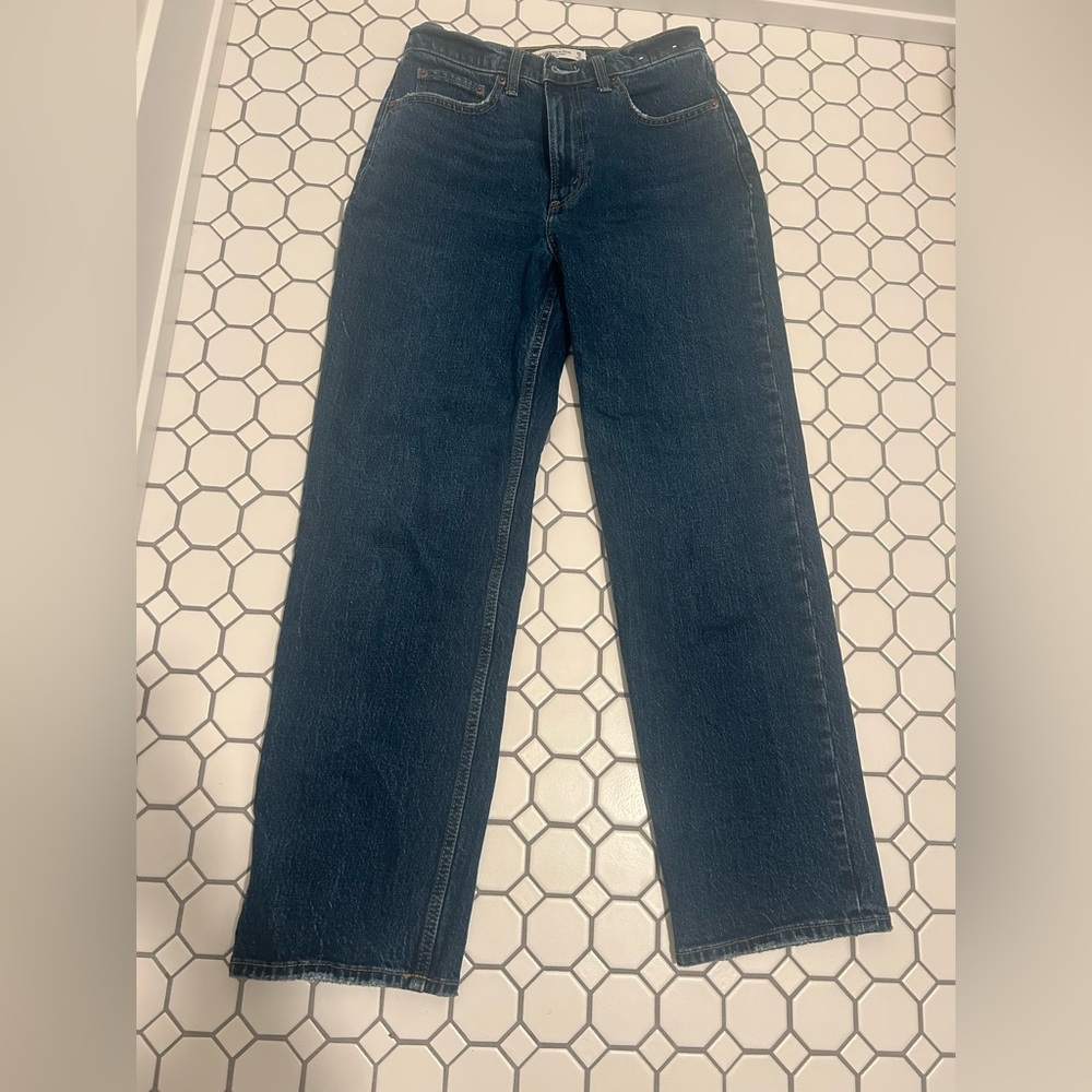 Abercrombie & Fitch Dark Blue Women’s Vintage Straight High Rise